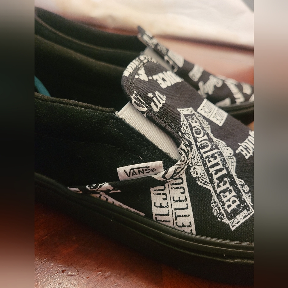 Vans Custom Collab Bettlejuice Graphic Slip-On Sneakers - Picture 3 of 6
